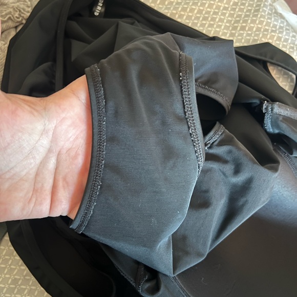 Torrid Wireless Mesh High Neck One Piece Swimsuit Black - Picture 8 of 8